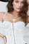 White Lace Fitted Sleeveless Corset Top