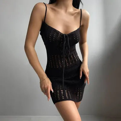 ★SHAKIRI★KIRI CROCHET MINI DRESS (BLACK)★正規品韓国送料込 SIR. | Illaria Crochet Dress – Kirna Zabête