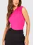 Magenta One Shoulder Ruched Bodysuit