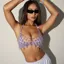 White Beaded Halter Bustier Top