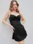 Black Solid Slip Dress