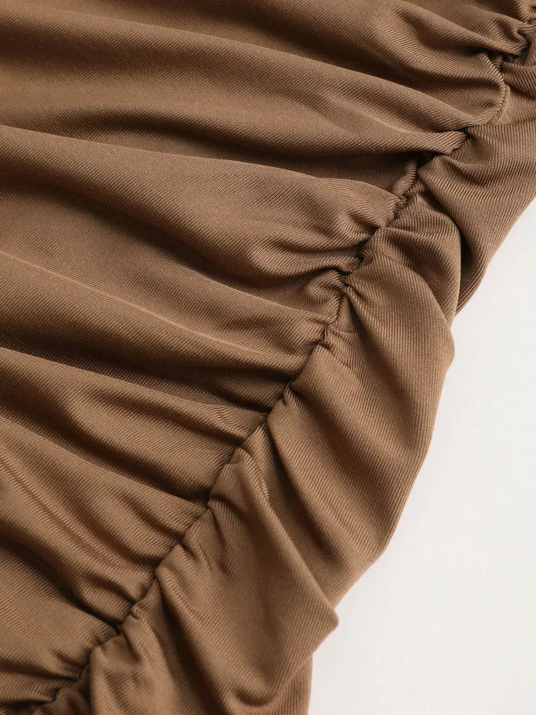 Brown Halter Neck Bodycon Dress - Image 4