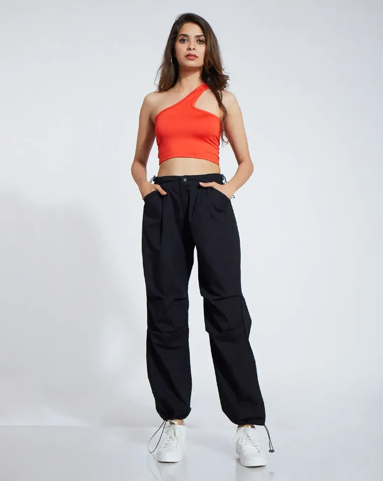 Black Parachute Pants - Image 1