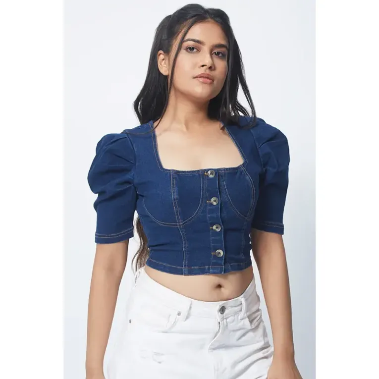 Puff Sleeves Blouse - Image 1