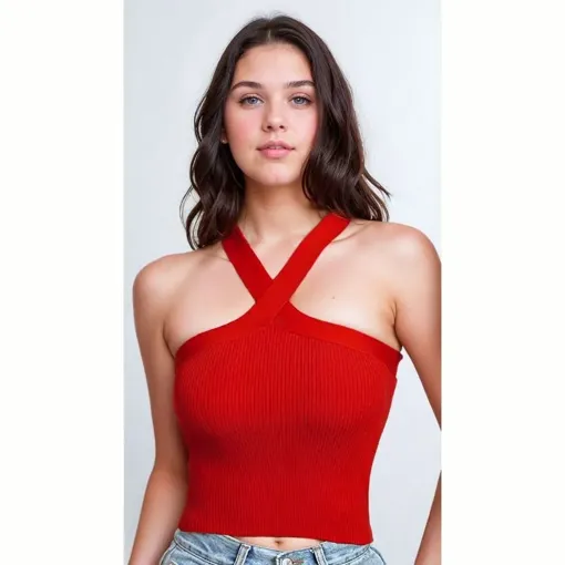 【MUCENT】MERA HALTER NECK CROP SLEEVELESS★25SS★ MUSINSA | MUCENT Mera Halter Neck Crop Sleeveless Nashi (4