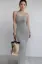 Grey Textured Bodycon Maxi Dress