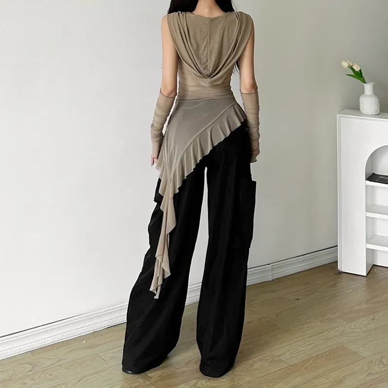 ラッフルヘムアシメトップ / Ruffle Hem Asymmetric Top prank project