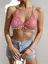 Pink Halter Neck Tassel Bralette Top