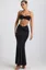 Black Halter Neck Ruched Co Ord Set