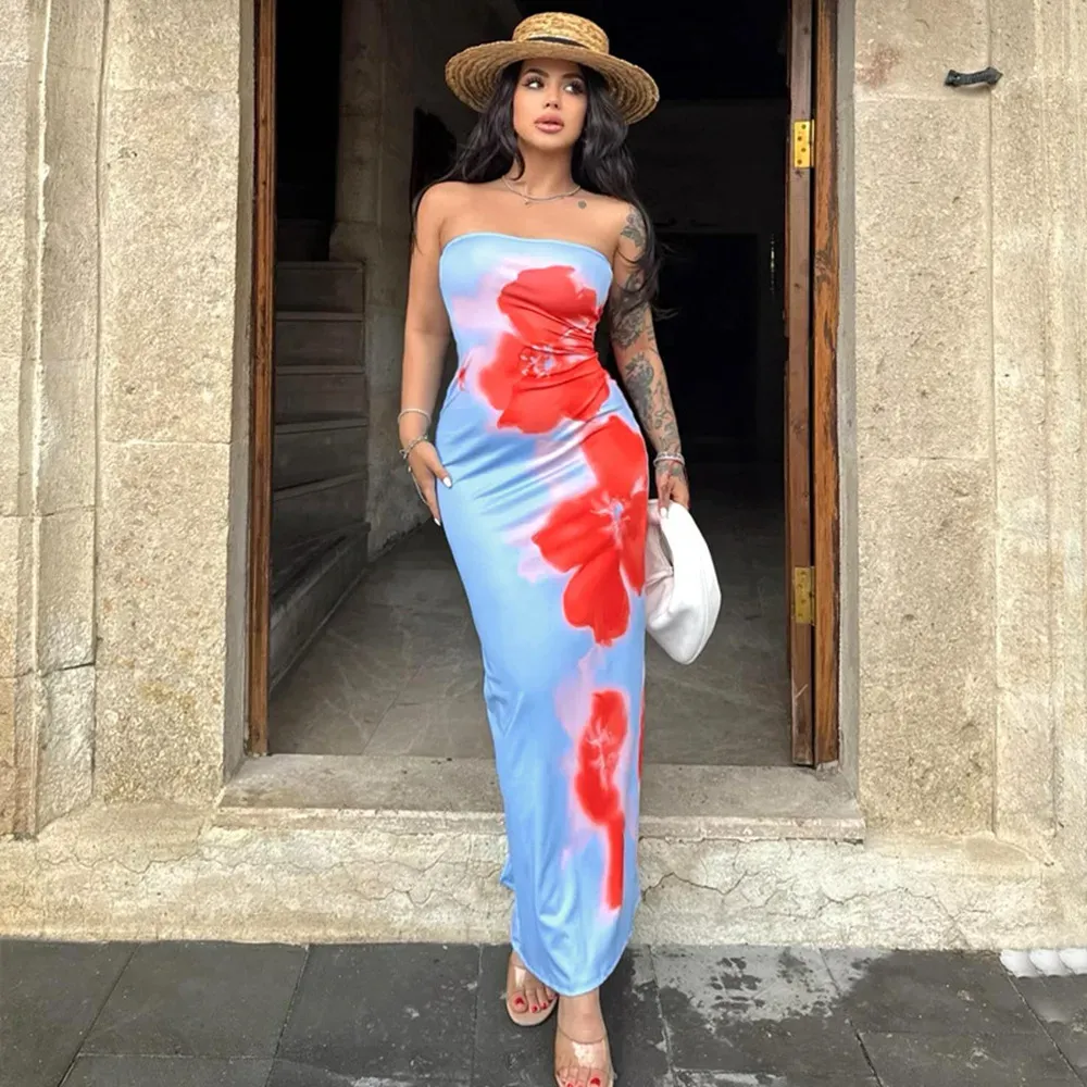 Blue Baja Serape Bodycon Dress