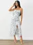 White Floral Midi Dress