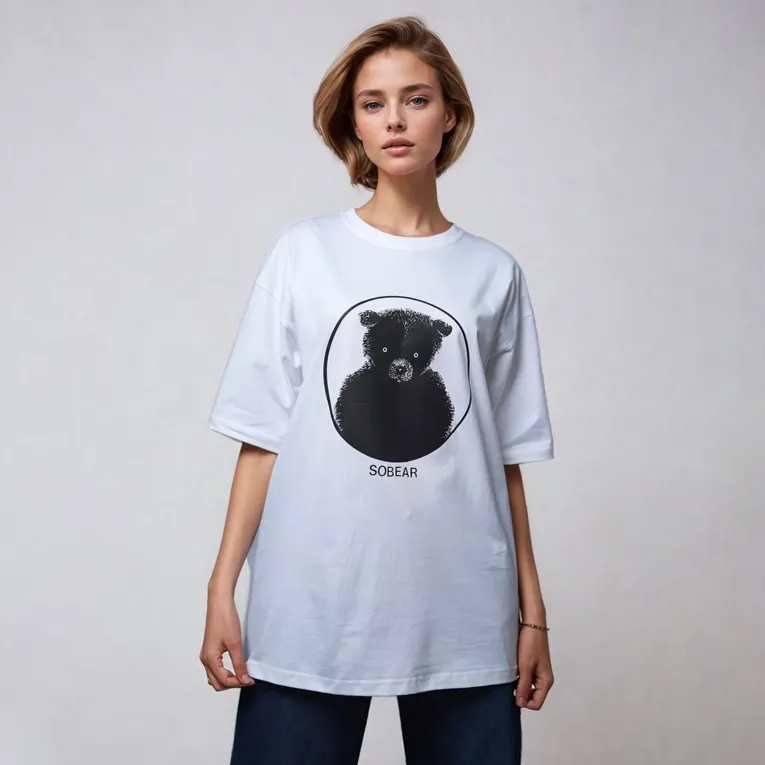 White Sobear Graphic Tshirt - Image 1