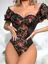Black Floral Lace Bodysuit