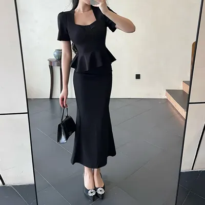 Acka mermaid skirt（black） Amazon.com: ZXIHZF Women Elastic High Waist Stretchy Bodycon