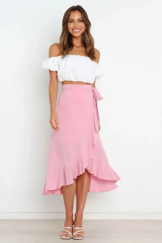 スカート MALIPARMI Woman Wrap-skirt Pink IC008910202 C3269 gonna_a_portafoglio_in_raso_cr