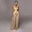 Beige Sweetheart Neck Tie Up Co Ord Set