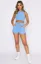 Light Blue Solid Fitted Co Ord Set