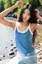 Blue Fitted Tank Top