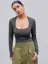 Grey Ribbed Bodysuit