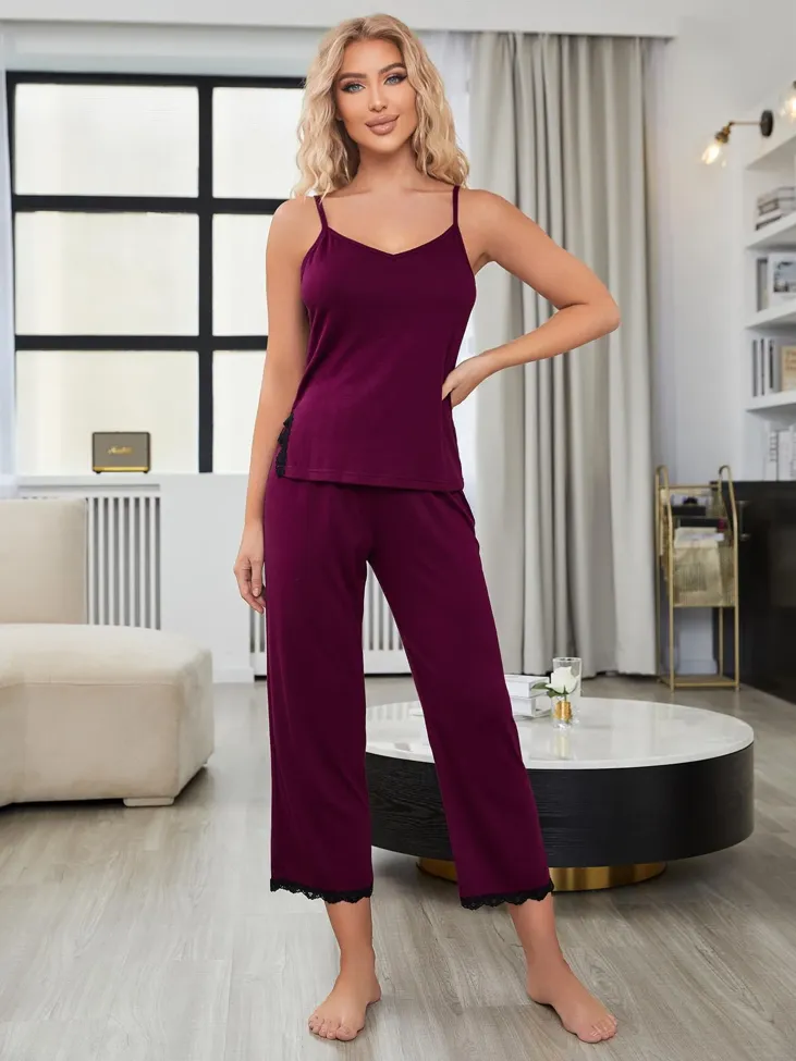 Burgundy Solid Matching Set - Image 1