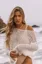White Solid Cable Knit Longline Top