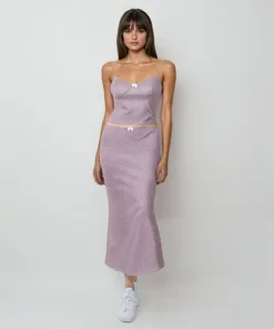 Mauve Bow Detail Co Ord Set