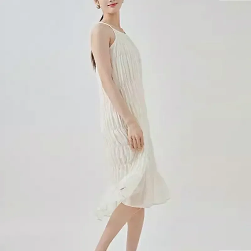 Off White Aline Midi Dress - Image 3