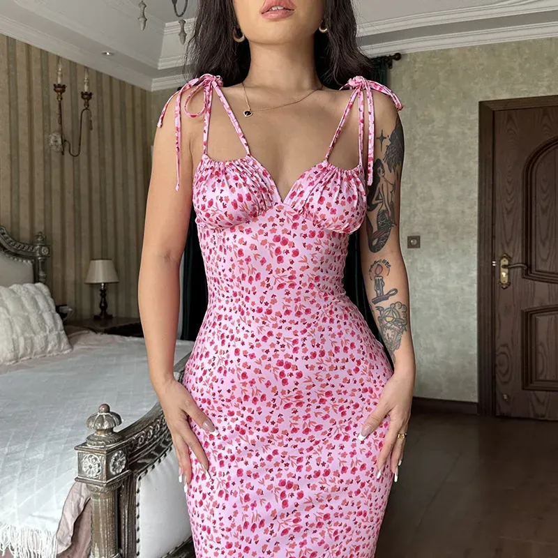 Pink Floral Maxi Dress - Image 2