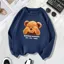 Navy Blue Graphic Crew Neck Sweatshirt