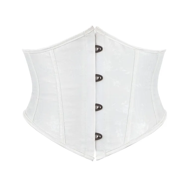 White Solid Tie Up Corset Top - Image 1