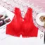 Red Lace Half-Coverage non-wired push up Bra