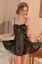 Black Leopard Print Slip Dress