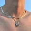 Imitation Silver-Plated Layered Necklace With Sun Accent