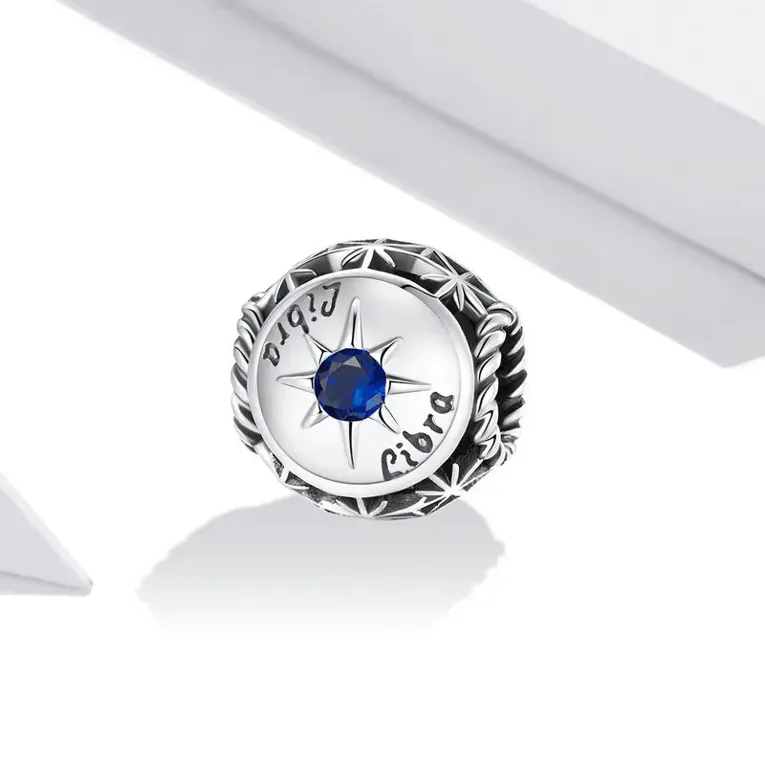 Imitation 925 Silver Heart-Shaped Studs Blue Zirconia - Image 1