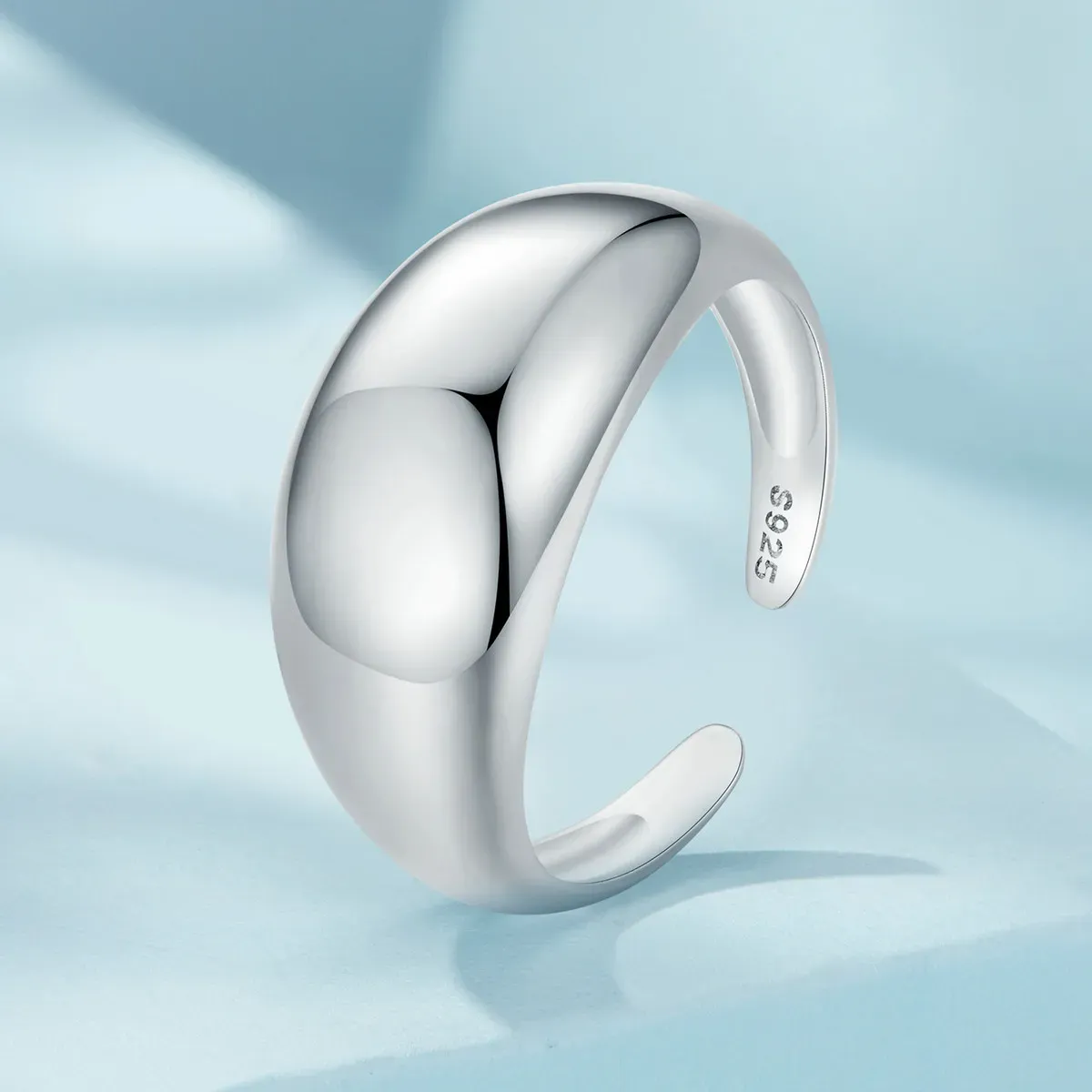 Chunky Silver Plated Aesthetic Ring - NEWME