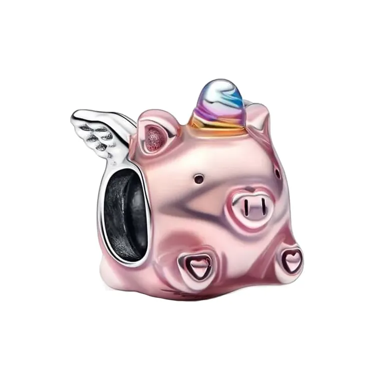 Imitation Quirky Pink Color Multi-Wearable Cartoon Charm - Image 1