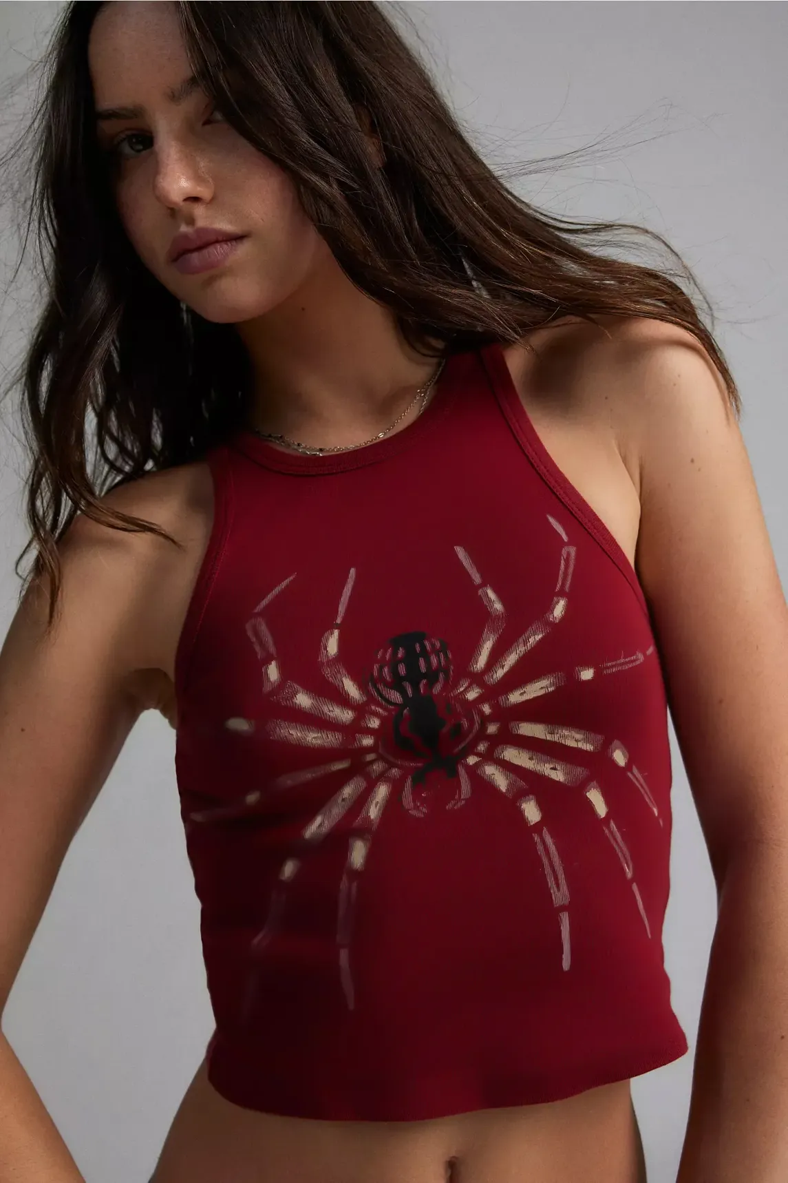Maroon Halloween Crop Top - NEWME