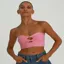 Pink Twist Detail Tube Top