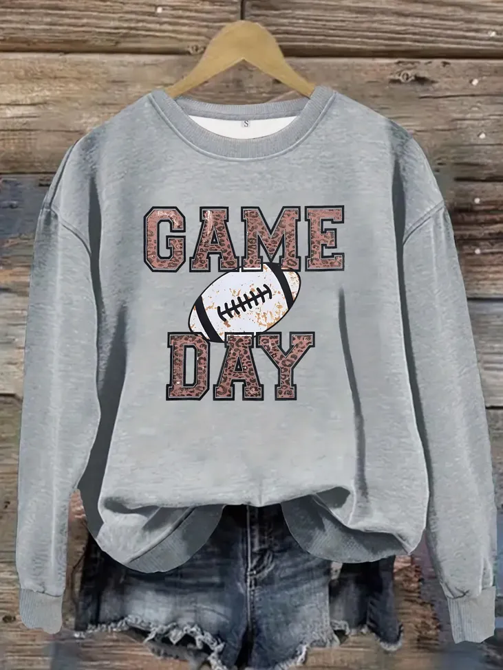 Grey Graphic Crew Neck Sweatshirt - Image 1