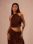 Brown Leopard Crop Top