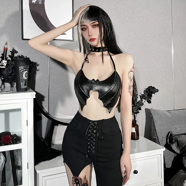 Black Halter Neck Top - Image 1