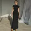 Black Solid Bodycon Dress