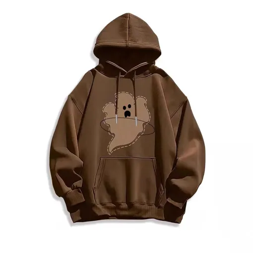 Brown Graphic Hoodie - NEWME
