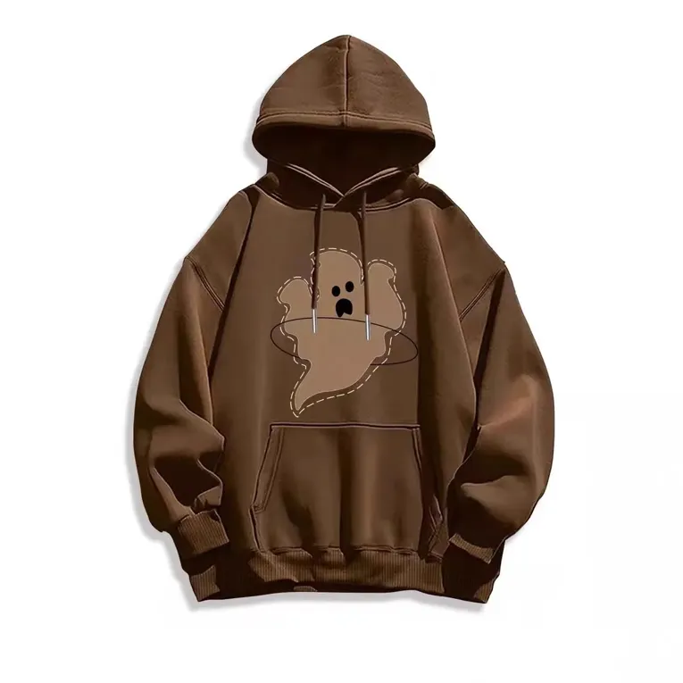 Brown Graphic Hoodie - Image 1