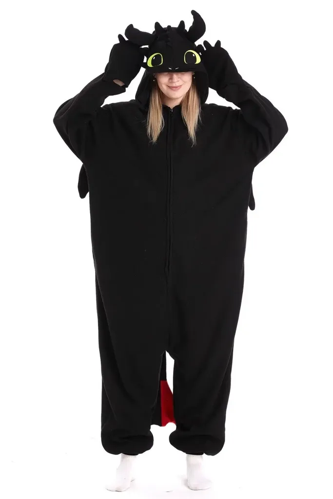 Black Cozy Snuggle Ready Onesie - Image 1