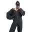 Grey Solid Hooded Zip Up Co-Ord Set