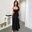 Black Tiered Line Dress