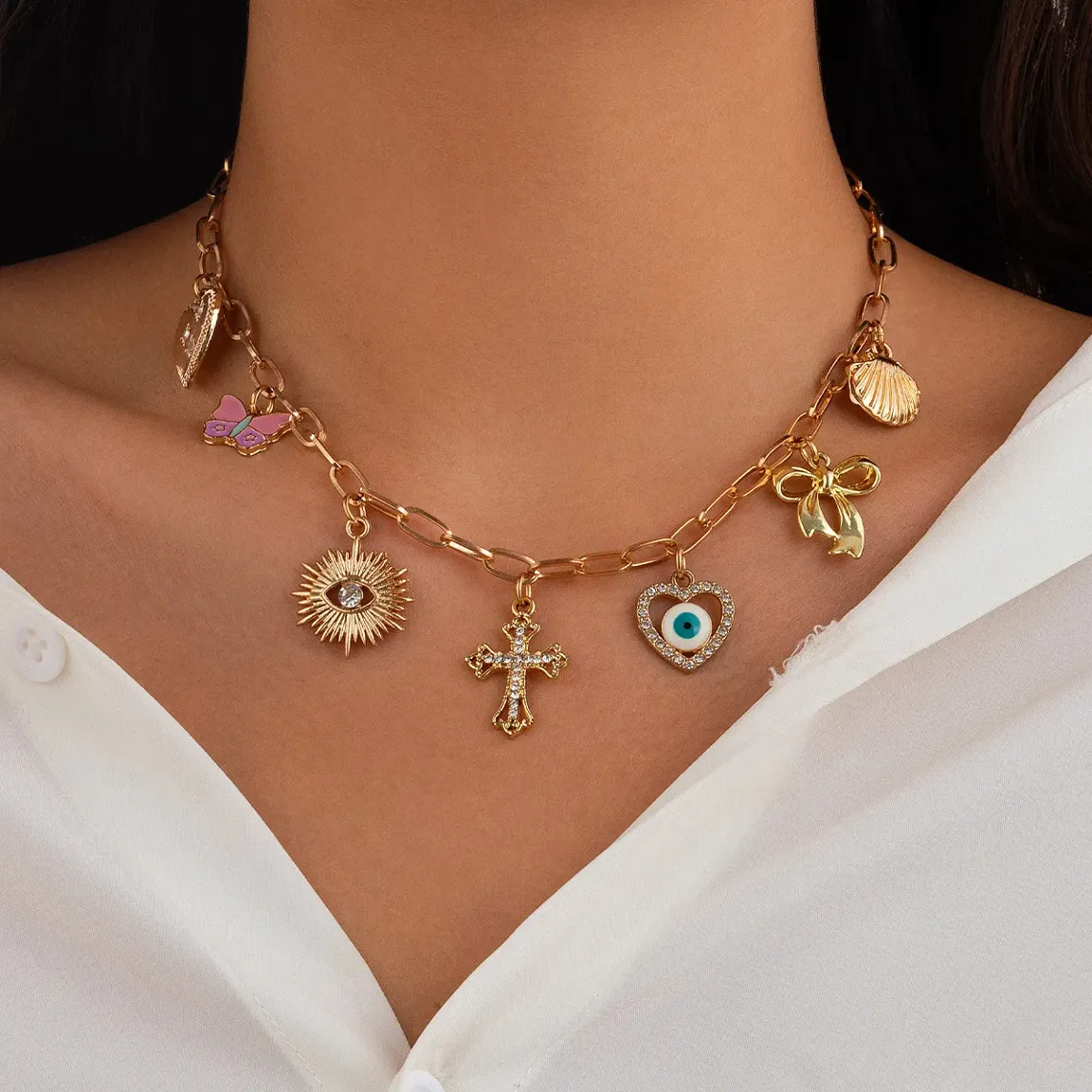 重盛さと美　ネックレス　ANGEL Double Charm Necklace ANGEL Double Charm Necklace 重盛さと美の通販 by ぷに※プロフ