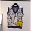 Blue Graphic Cat Print Sweater