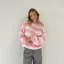 Pink Striped Relaxed Sweater